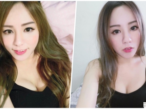 火辣正妹深溝好搶眼！「躺床爆乳照」辣到口水狂流啊！
