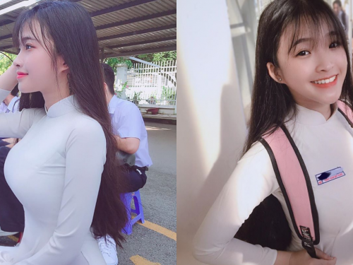 校園神正妹！越南網紅穿「學校制服」太性感引發議論，換上私服曬超長「事業線」