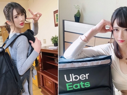 最性感外送員！　I罩杯美女姊姊「辻井穗香」上身全裸露出渾圓白皙北半球！