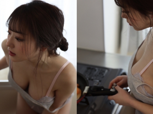 巨乳妹居家防疫措施是「爆乳料理」　網友：想跟她瘋狂做菜