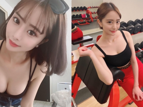 常進行「私人訓練」的大眼正妹，美豔臉蛋激似「明日花綺羅」！