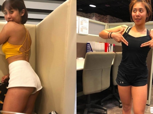 連好姐妹都受不了！台北「翹臀女教練」堅挺水蜜桃太性感，連閨蜜都忍不住伸手啦！
