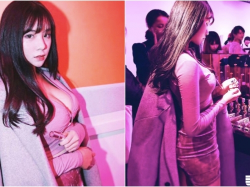 派對中驚現「S曲線爆乳正妹」！緊身窄裙「線條完美」又性感！好想認識她啊！
