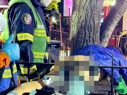 好痛！偷兒翻柵欄「睪丸被刺穿」 搶救照片曝光