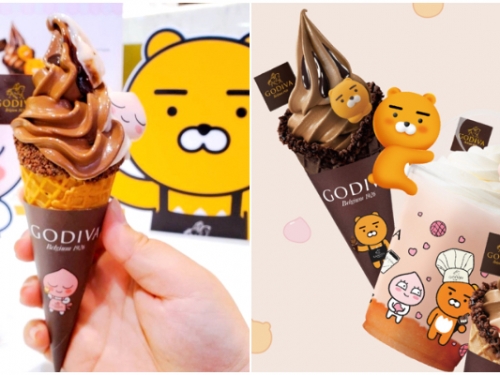 KAKAO FRIENDS 限定聯名！Godiva 推出「白桃茉莉」清爽霜淇淋、凍飲光看就超療癒！