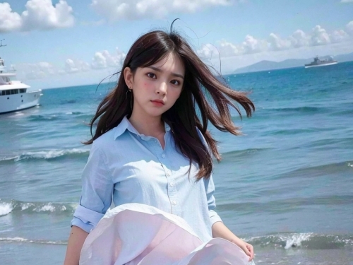 AI生成美女~Ai_DaDaDak-girl skirt in the wind