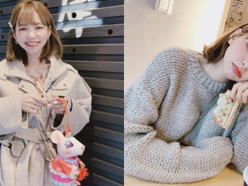 台中小個子正妹「Kimy」元宵提花燈超可愛，斜背包暗秀「少女峰」！