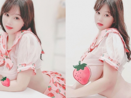 喝起來！「張維亞」搶先打出草莓牛奶，「K cup重乳系列」男粉都超愛！