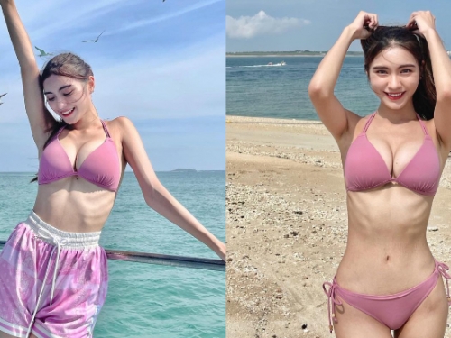 澎湖東海見「台藝大極品」，比基尼曬「天然美體」連海鷗都超捧