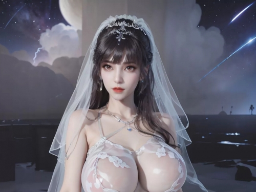 清純唯美系列：小舞巨乳婚紗二