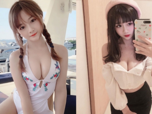 童顏巨乳！長庚正妹「倩倩」連身泳衣爆乳求幫忙，誠意滿滿被網友封為「大奶娃娃」！