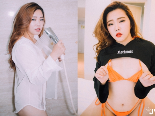 寫真女神《彩虹糖》濕身處女秀　全身上下全濕透…性感曲線若隱若現！