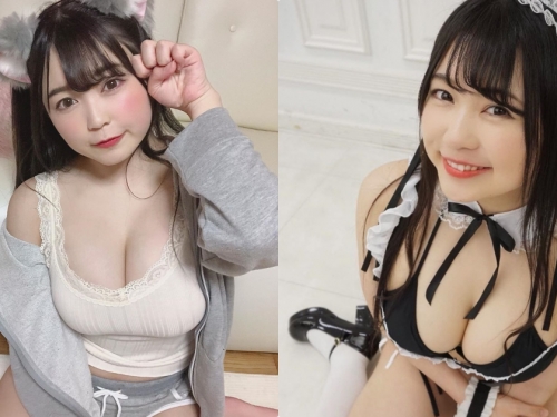 好騷！巨乳妹「能美真奈」乳量好沈，化身「騷氣貓咪」火辣挑逗！