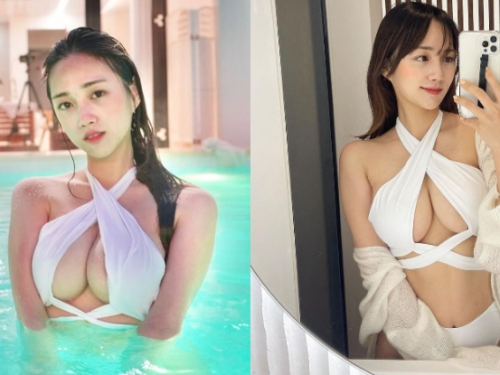 甜美健身妹「Sushi」兇猛車燈超集中，筋骨跟傲人乳球一樣軟Q！