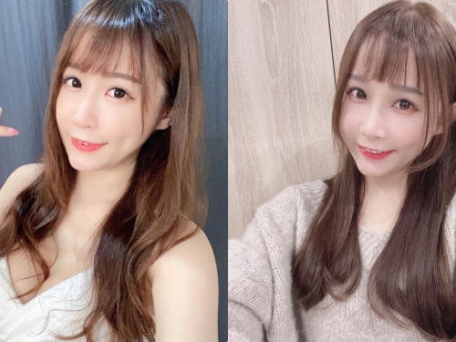外型好甜的長髮正妹「Nico古璇」，用手比心「發送愛的信號」！