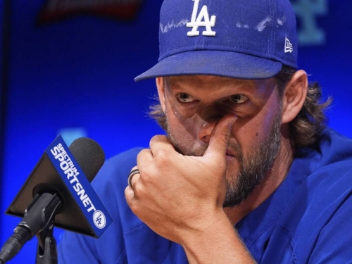MLB》克蕭引退記者會上數度哽咽 「現在是最好時機」