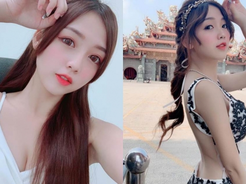 正妹哈妮妮「背後大挖空」超吸睛，前凸後翹的S曲線好迷人啊！