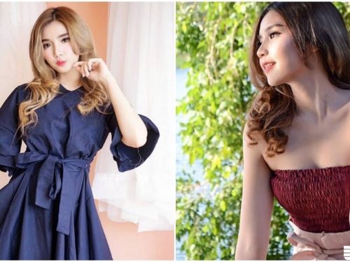 超迷人的側顏！正妹平口裝「小露酥胸」，豐滿胸型好讓人著迷！