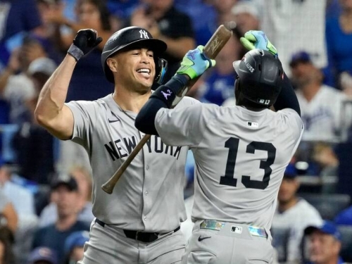 MLB季後賽》賈吉打擊率0.091沒差！「怪力男」致勝轟還盜壘 洋基強勢聽牌