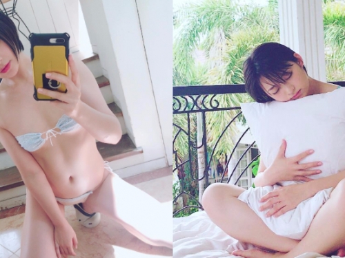 自我「暴露慾望」解放中！短髮鄰家妹俏皮大秀「波蘿麵包奶」！