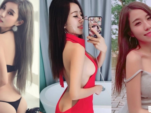 E奶洋裝妹！正妹胸前雄偉到「肩帶滑落」！露「白皙側乳、美背」跟大家打招呼...
