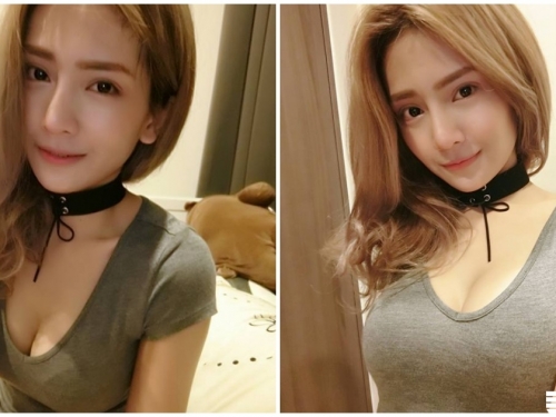 火辣系女DJ！　胸前大挖空「美乳快蹦出」，戴黑色頸圈整個好養眼喔！