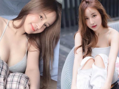 混血妹Feary「靠床秀出超兇乳球」，內衣快罩不住大碗公！