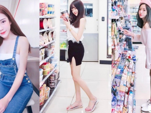 哪家超商！「天菜正妹」最愛光顧，「窄裙＋長腿」差點以為是3D娃娃要買回家了！