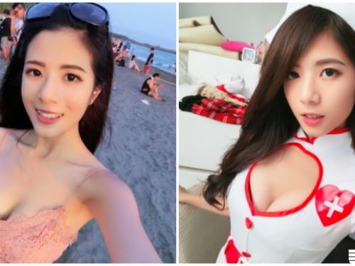 崑山豆花妹「海邊大曬深V美乳」，自拍太誘人「遊客都受不了了」！