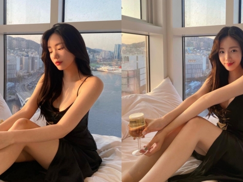 甜美小姐姐「度假海景照辣翻」，低胸洋裝襯托「優質好曲線」！