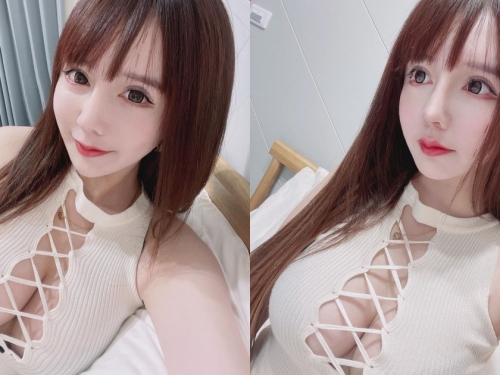 人氣麻豆「蔡粉粉」洞洞裝好火辣，豐滿乳量有夠兇爆！