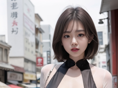AI generates beauty ~ short hair