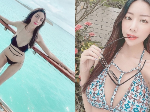 正妹「Sunny」海上展現火辣美腿，「修長的好比例」有夠吸睛！