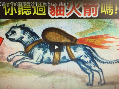 10個歷史上【最奇怪的戰爭武器】！竟有貓火箭