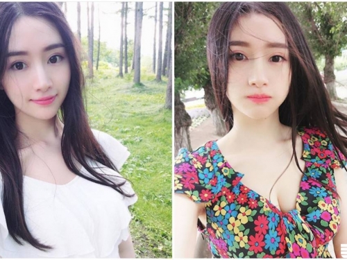 正妹賞花「美乳外露」，在家自拍秀出「豐滿車頭燈」！