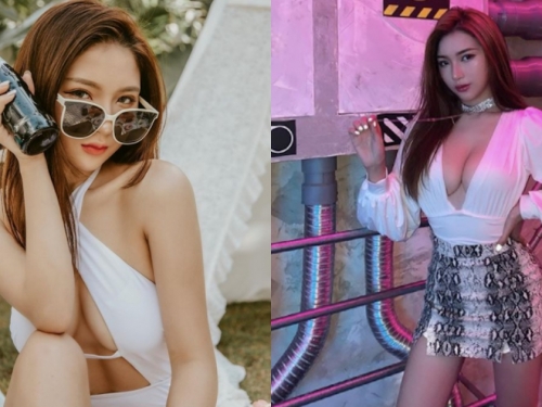 這V快開到肚臍！21歲火辣正妹米樂「雙峰好飽滿」，性感穿搭辣到上海去！