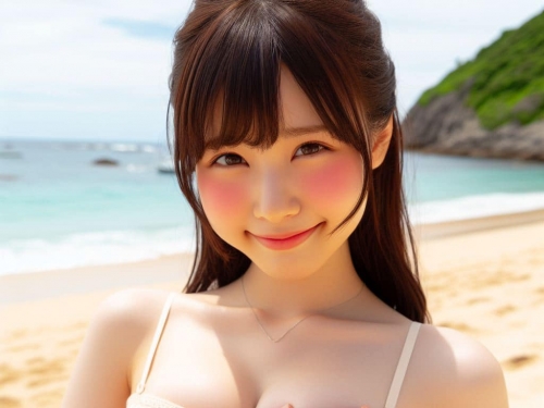 到了海邊又感覺不適了．只好再捏捏揉揉按摩舒緩一下