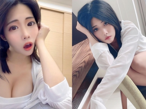 JKF 女郎「咿呦」白襯衫辣照連發！嘴甜喊話：不能對我動手動腳，但可以動心