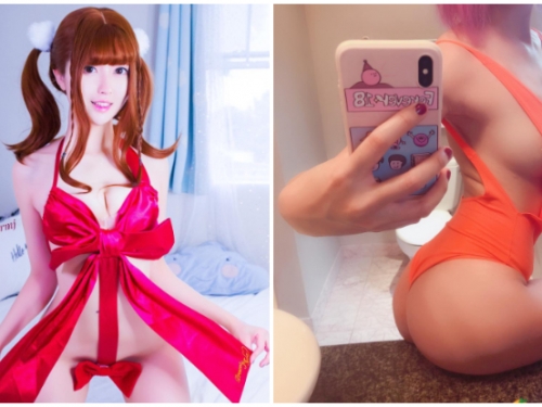 超色氣「爆乳Coser」的極限裸露！爆乳美尻一次滿足，把自己包成禮物送給粉絲！