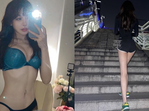 調皮巨乳妹「奈奈nana」衣服不穿好！中空背心露「渾圓側乳」，兇猛E罩杯快彈出！