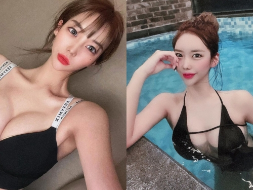 美豔正妹運動裝「上圍豐滿又集中」，天氣變冷還是要「火辣健身」！