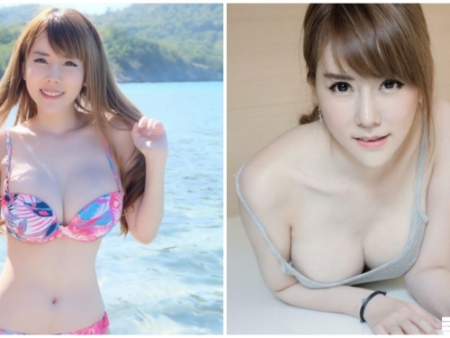 太大了～大奶妹「巨乳要用雙手捧緊」，沈重到下掉啊！