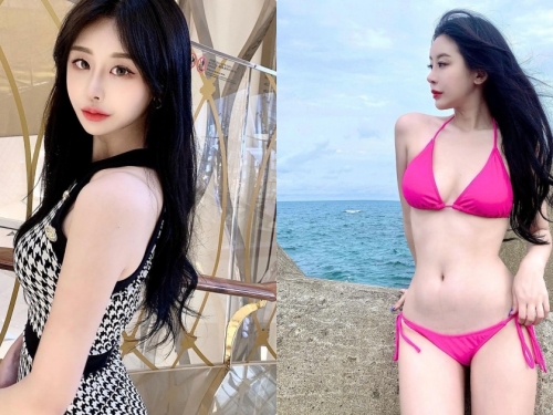 窈窕妹子「海邊曬出超辣胴體」，「桃紅比基尼」辣度爆表了！