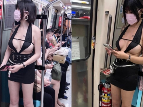 北捷驚見「超辣爆乳妹」衣不蔽體　原來是性感服飾店老闆娘