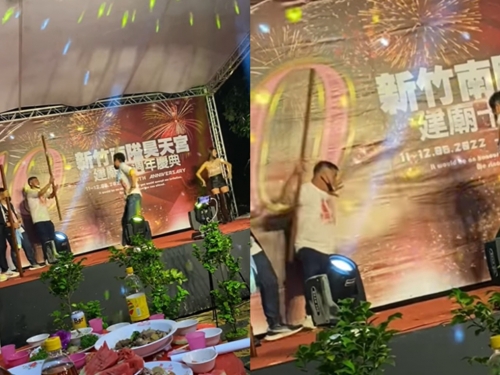 宮廟餘興節目表演「整個人不見」 31秒影片笑翻網：這後勁很強