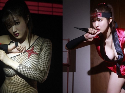 真．超星拳婦！熟女姐姐化身「性感忍者」　衣不蔽體渾圓美乳差點掉出！