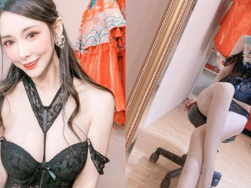 最愛黑蕾絲！桃園迪麗熱巴「愛佳奈」挺雪白美乳自拍，飽滿上圍纖長美腿有夠無敵！