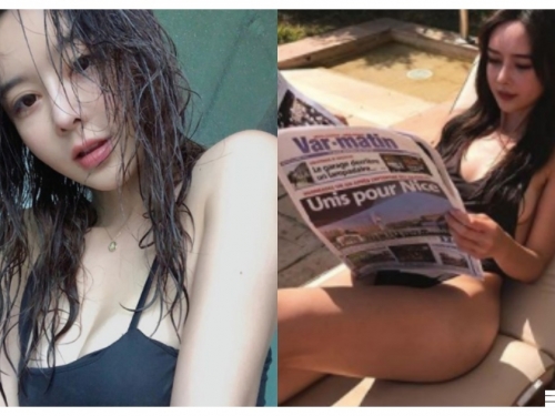 太性感啦！氣質型「白嫩美乳」正妹沙灘曬乳「側邊偷偷掉出來」！反差感讓人受不了！