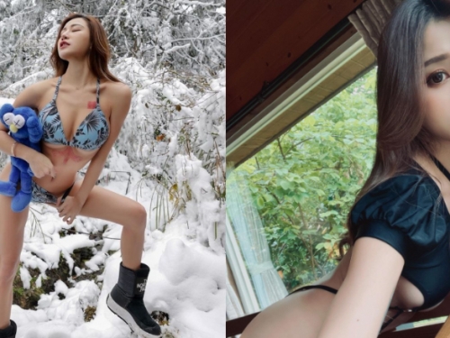 雪國女神「Lara 囍」純白世界展現性感曲線　光看都覺得透心涼！