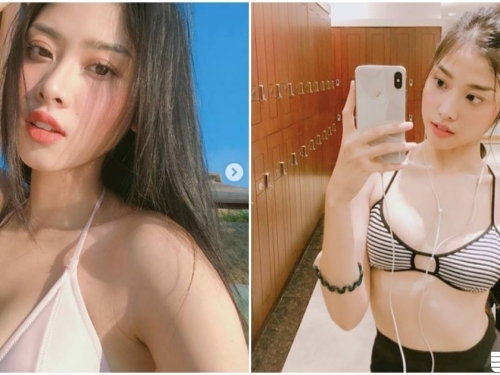 好OP！正妹「爆乳南半球」超雄偉，「渾圓乳量」要撐爆比基尼！